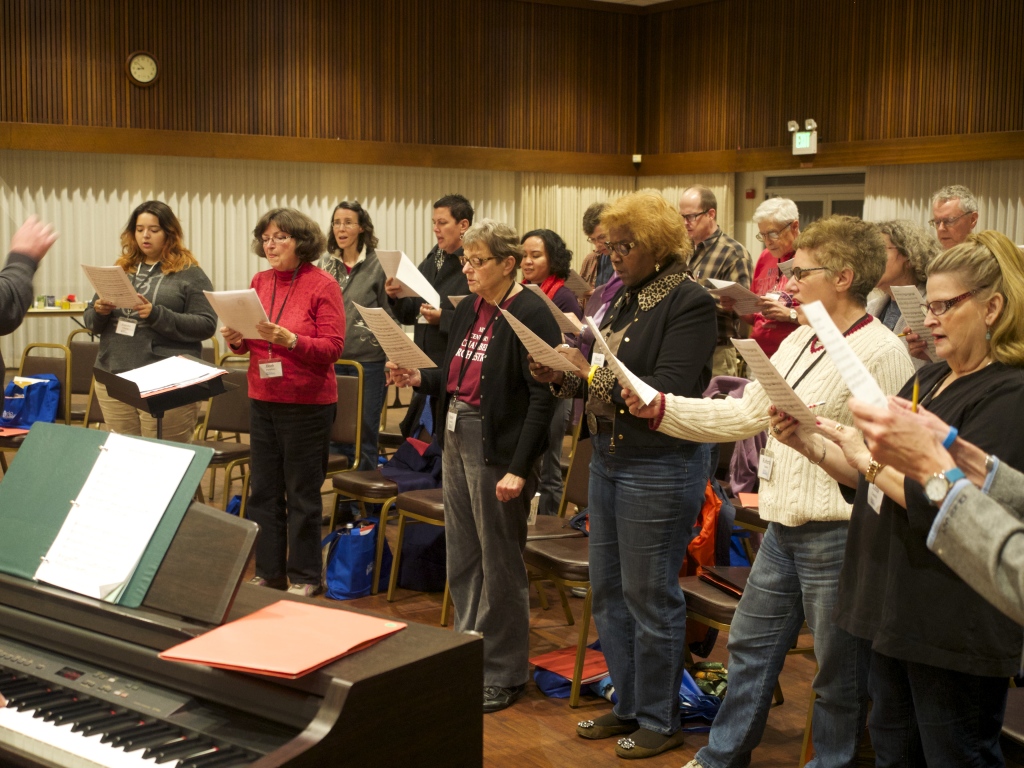 VCS singers rehearsing in 2014.